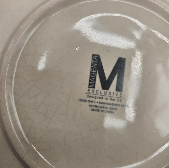 Vintage rae dunn magenta exclusive santa hat merry plates - Picture 4 of 5